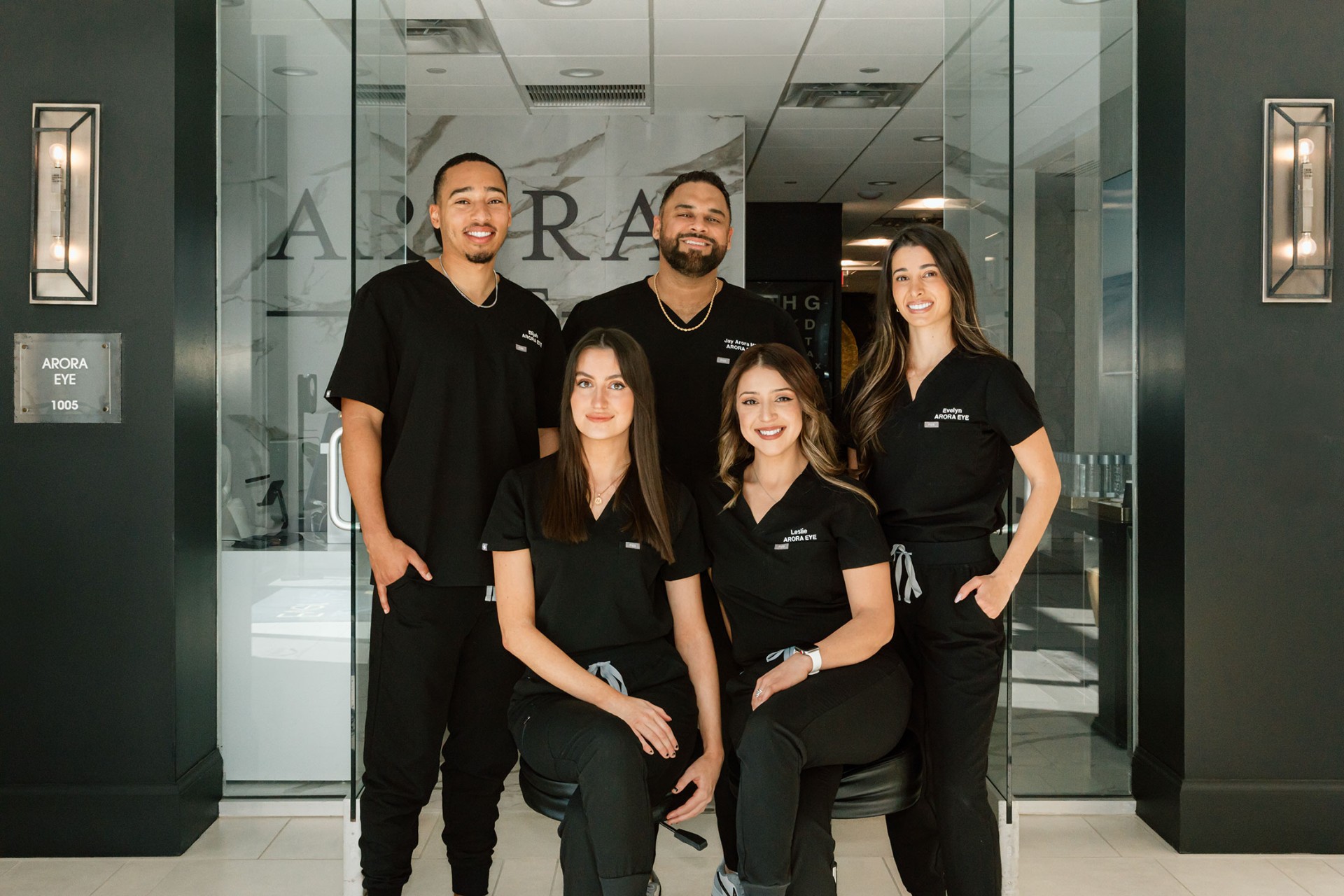 Dr. Jay Arora with the Arora Eye care team at their Scottsdale, Arizona practice